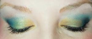 Teal and Gold Eye Makeup 